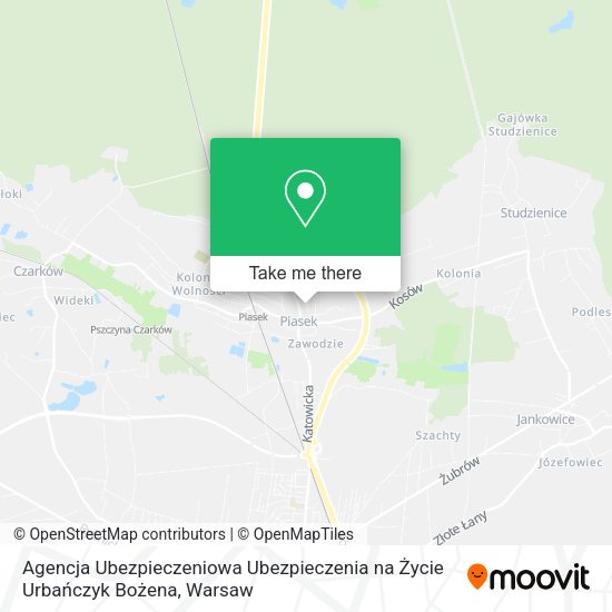 Agencja Ubezpieczeniowa Ubezpieczenia na Życie Urbańczyk Bożena map