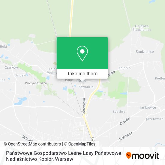 Państwowe Gospodarstwo Leśne Lasy Państwowe Nadleśnictwo Kobiór map