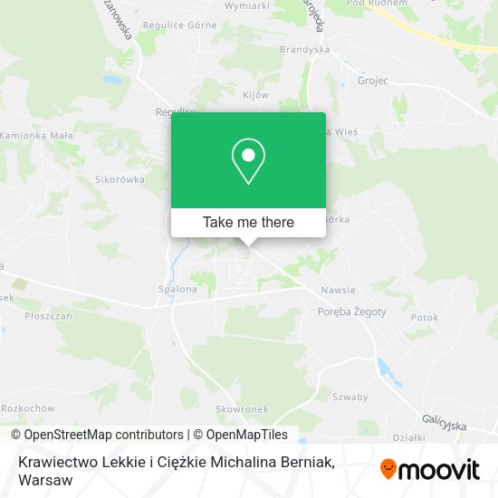 Krawiectwo Lekkie i Ciężkie Michalina Berniak map