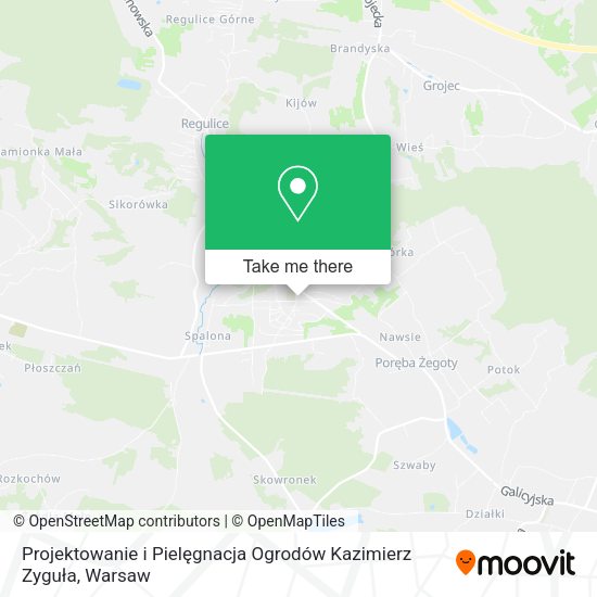 Projektowanie i Pielęgnacja Ogrodów Kazimierz Zyguła map