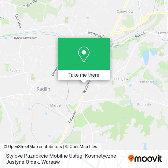 Stylove Paznokcie-Mobilne Usługi Kosmetyczne Justyna Ołdak map