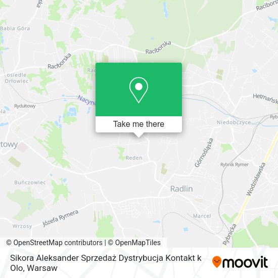 Sikora Aleksander Sprzedaż Dystrybucja Kontakt k Olo map