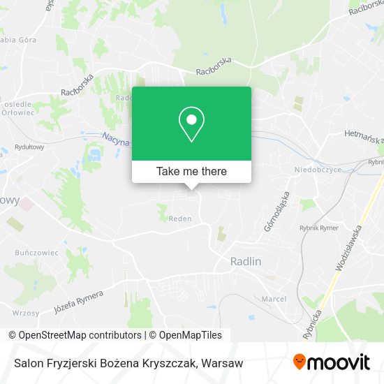 Карта Salon Fryzjerski Bożena Kryszczak