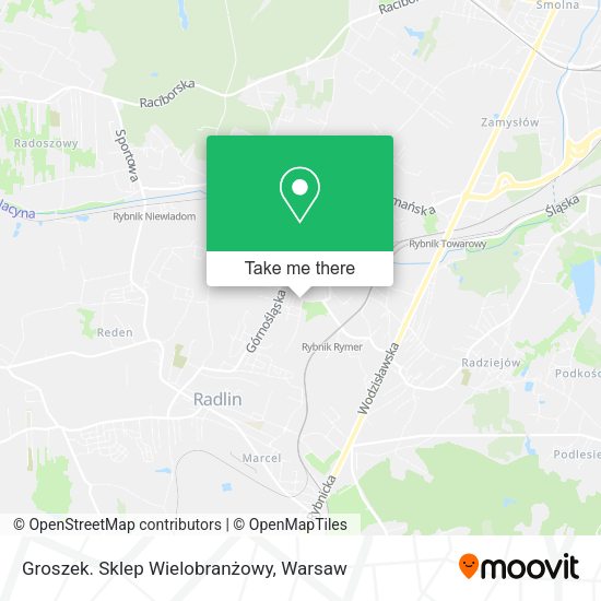 Groszek. Sklep Wielobranżowy map