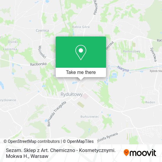 Sezam. Sklep z Art. Chemiczno - Kosmetycznymi. Mokwa H. map