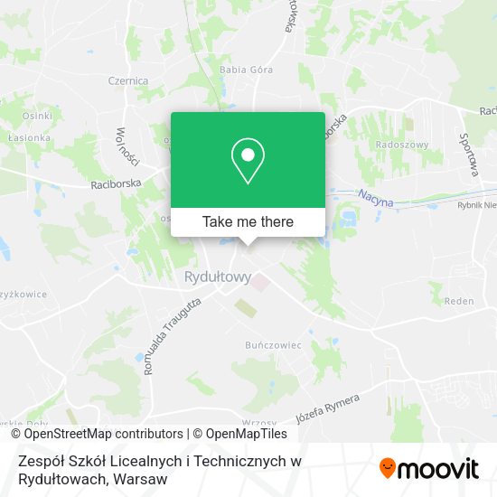 Zespół Szkół Licealnych i Technicznych w Rydułtowach map