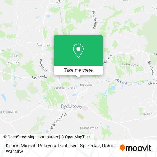 Kocoń Michał. Pokrycia Dachowe. Sprzedaż, Usługi map