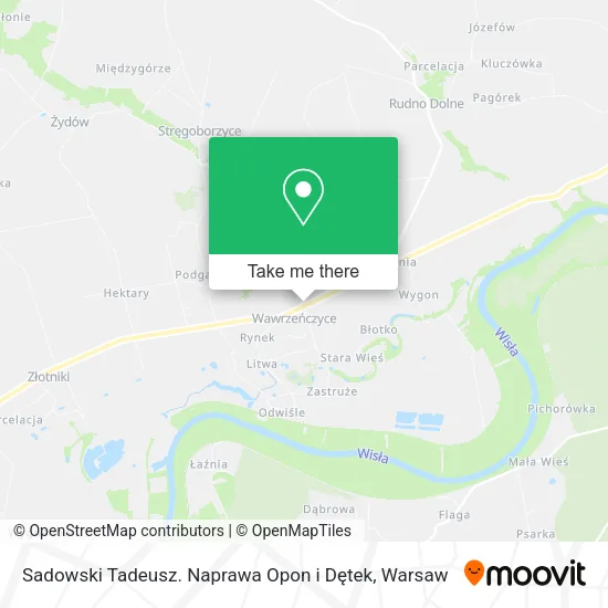 Карта Sadowski Tadeusz. Naprawa Opon i Dętek