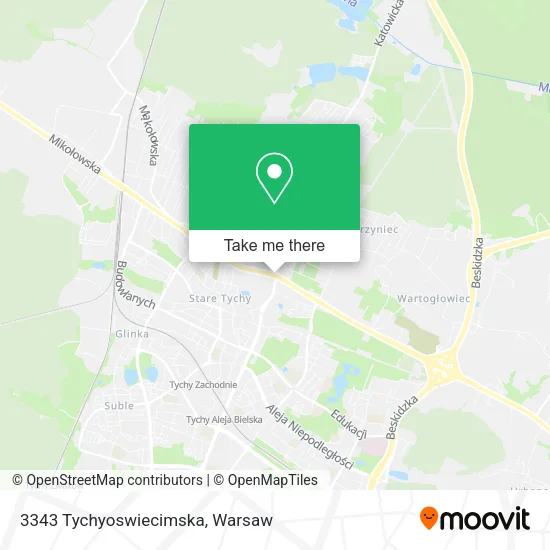 Карта 3343 Tychyoswiecimska