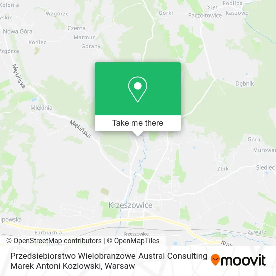 Карта Przedsiebiorstwo Wielobranzowe Austral Consulting Marek Antoni Kozlowski