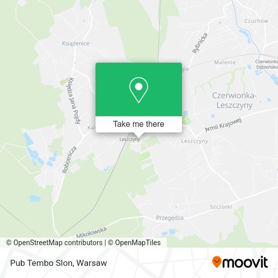 Pub Tembo Slon map