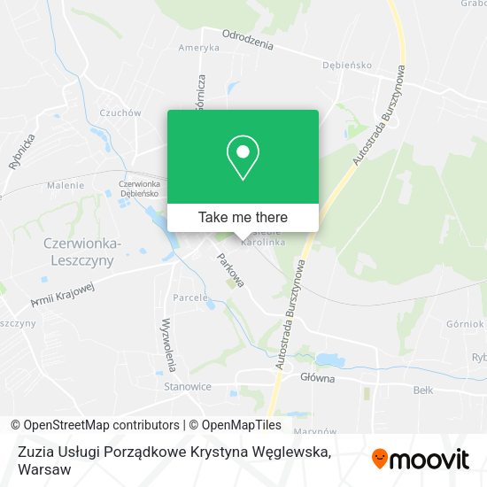 Zuzia Usługi Porządkowe Krystyna Węglewska map