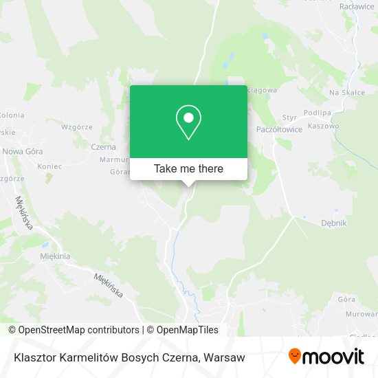 Klasztor Karmelitów Bosych Czerna map