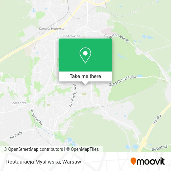 Карта Restauracja Mysliwska