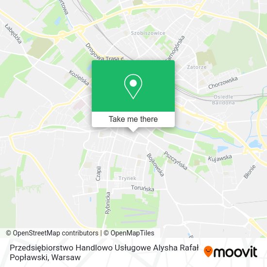 Przedsiębiorstwo Handlowo Usługowe Alysha Rafał Popławski map