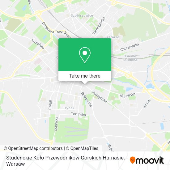 Studenckie Koło Przewodników Górskich Harnasie map