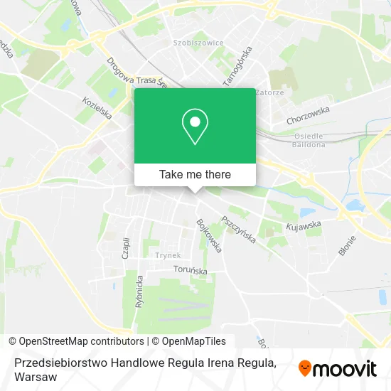 Карта Przedsiebiorstwo Handlowe Regula Irena Regula