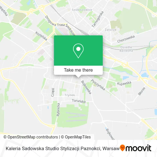 Карта Kaleria Sadowska Studio Stylizacji Paznokci