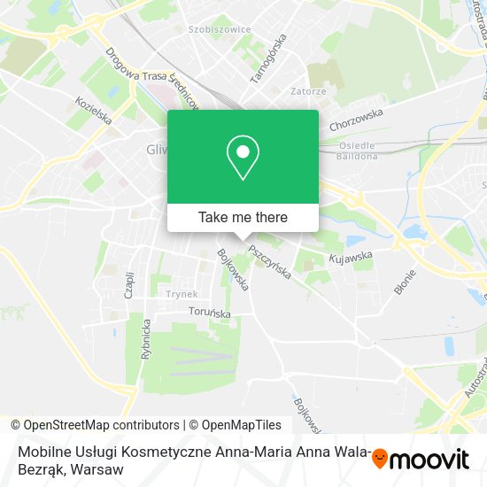 Карта Mobilne Usługi Kosmetyczne Anna-Maria Anna Wala-Bezrąk