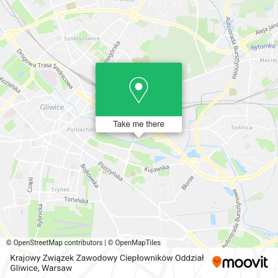 Krajowy Związek Zawodowy Ciepłowników Oddział Gliwice map