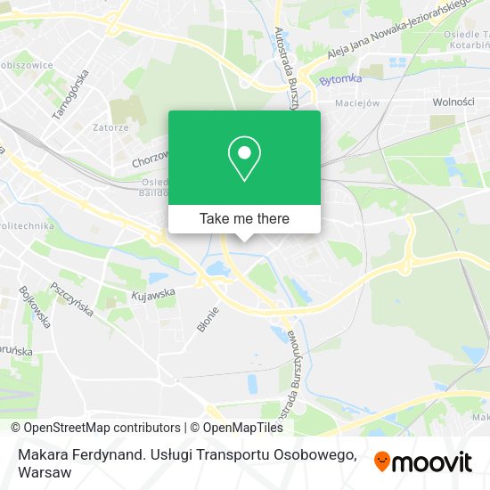 Makara Ferdynand. Usługi Transportu Osobowego map