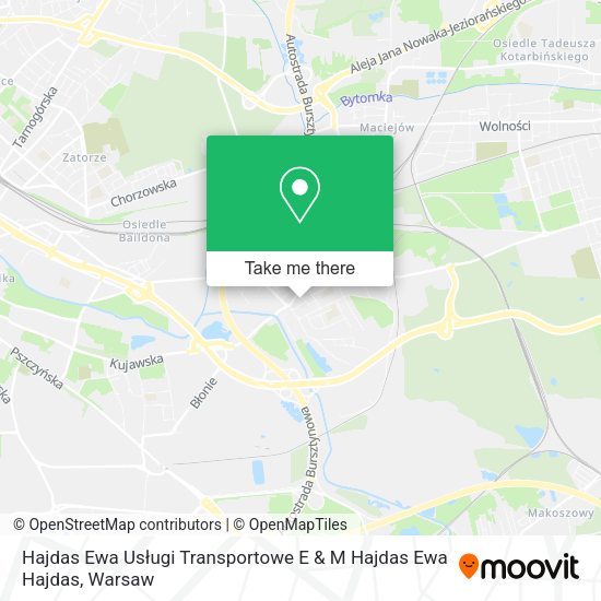 Hajdas Ewa Usługi Transportowe E & M Hajdas Ewa Hajdas map