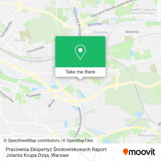 Pracownia Ekspertyz Środowiskowych Raport Jolanta Krupa Dzija map