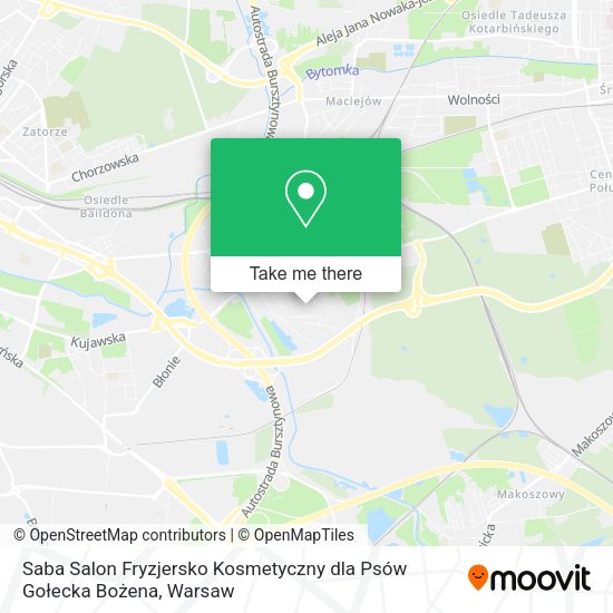 Saba Salon Fryzjersko Kosmetyczny dla Psów Gołecka Bożena map