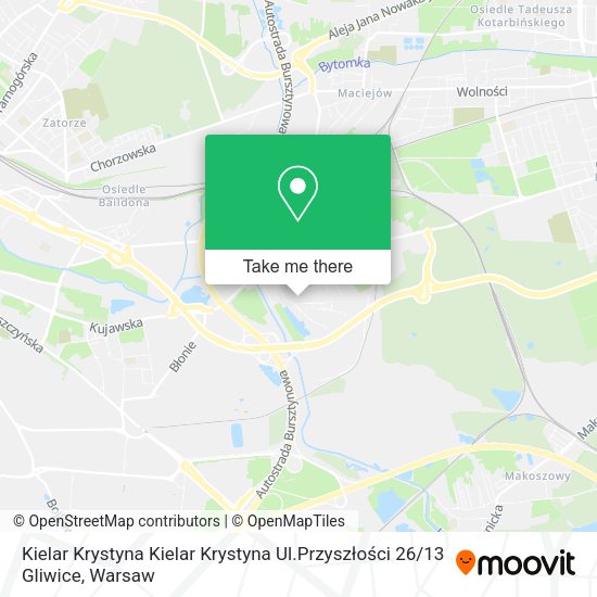 Kielar Krystyna Kielar Krystyna Ul.Przyszłości 26 / 13 Gliwice map