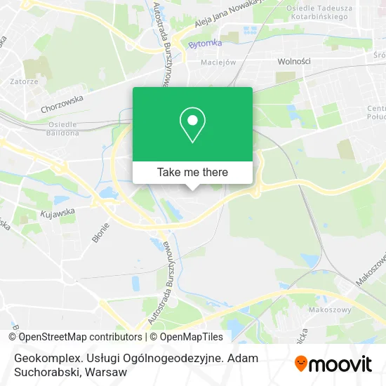 Geokomplex. Usługi Ogólnogeodezyjne. Adam Suchorabski map