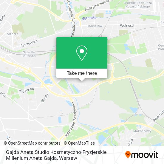 Gajda Aneta Studio Kosmetyczno-Fryzjerskie Millenium Aneta Gajda map