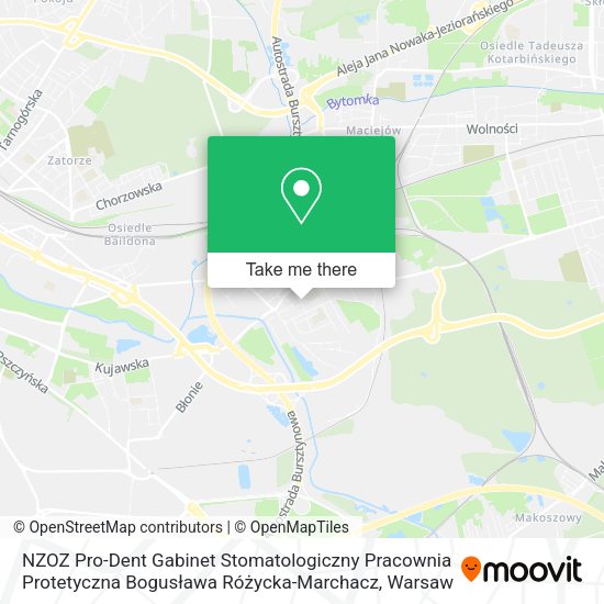 NZOZ Pro-Dent Gabinet Stomatologiczny Pracownia Protetyczna Bogusława Różycka-Marchacz map