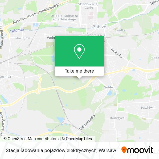 Stacja ładowania pojazdów elektrycznych map