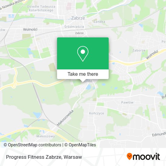 Progress Fitness Zabrze map