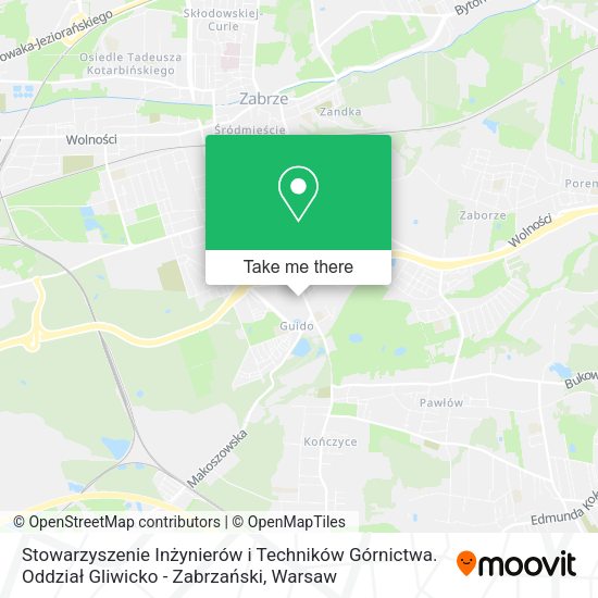 Stowarzyszenie Inżynierów i Techników Górnictwa. Oddział Gliwicko - Zabrzański map