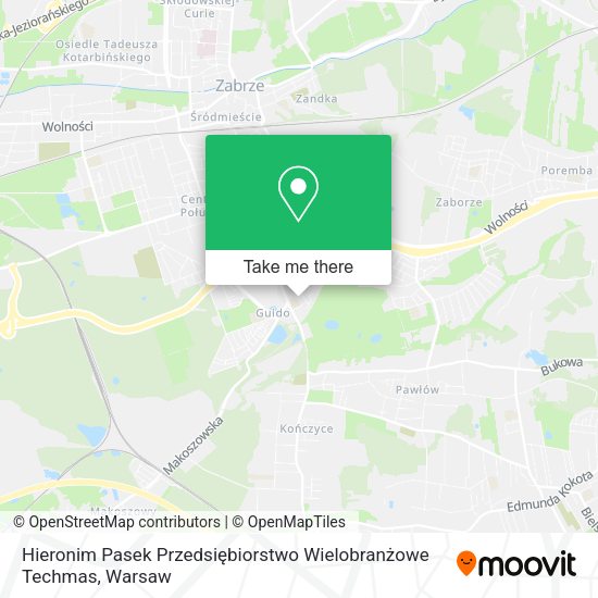 Hieronim Pasek Przedsiębiorstwo Wielobranżowe Techmas map