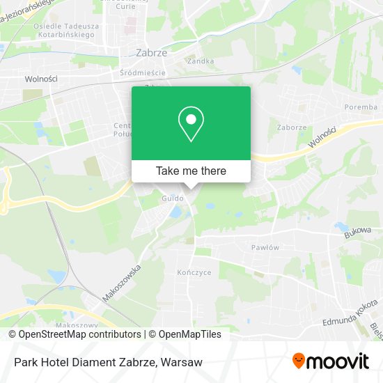 Park Hotel Diament Zabrze map