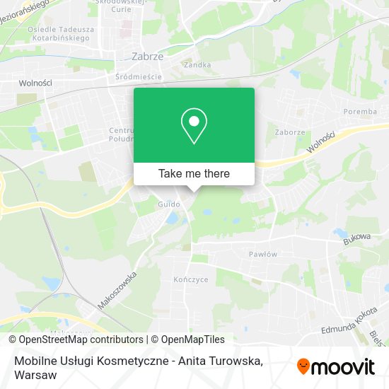 Mobilne Usługi Kosmetyczne - Anita Turowska map