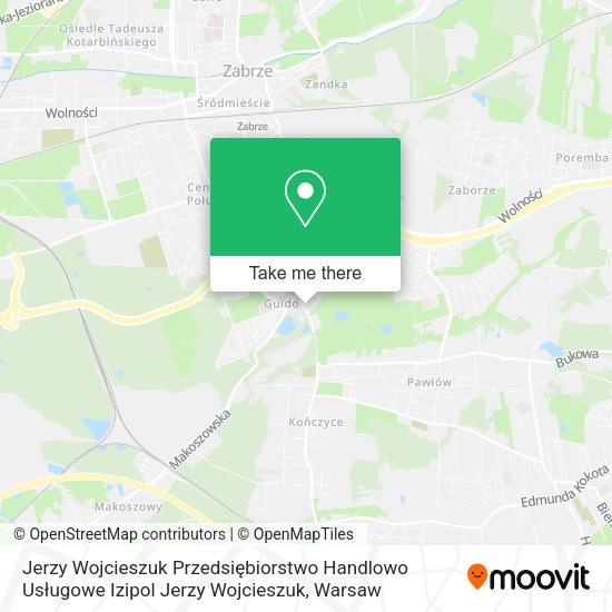 Jerzy Wojcieszuk Przedsiębiorstwo Handlowo Usługowe Izipol Jerzy Wojcieszuk map