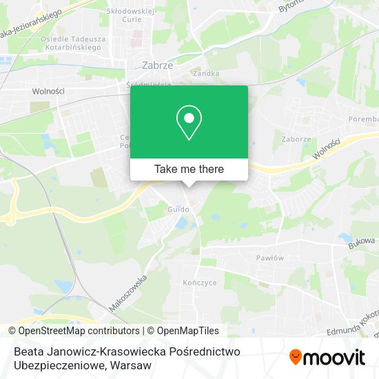 Beata Janowicz-Krasowiecka Pośrednictwo Ubezpieczeniowe map