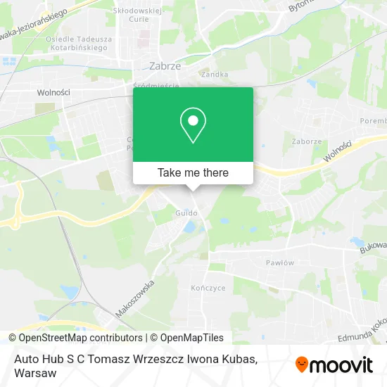 Карта Auto Hub S C Tomasz Wrzeszcz Iwona Kubas