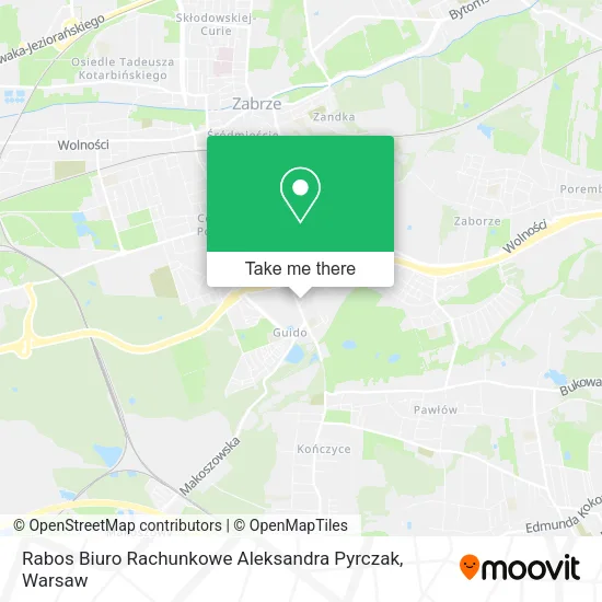 Карта Rabos Biuro Rachunkowe Aleksandra Pyrczak