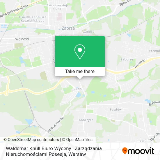 Карта Waldemar Knull Biuro Wyceny i Zarządzania Nieruchomościami Posesja