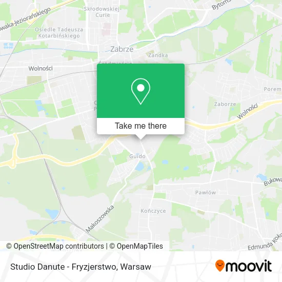 Карта Studio Danute - Fryzjerstwo