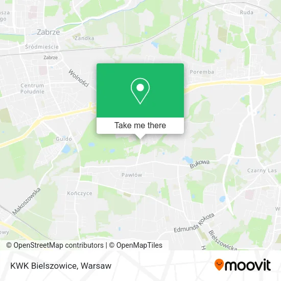 Карта KWK Bielszowice