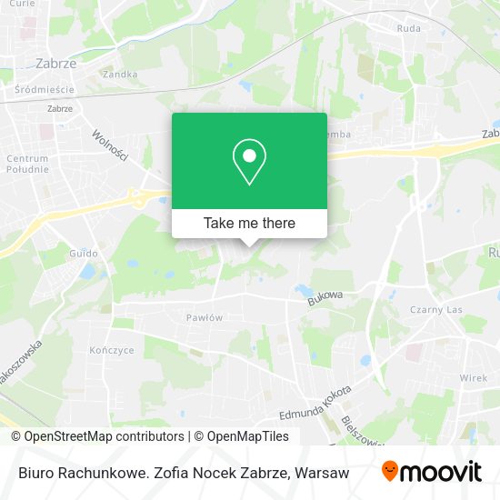 Biuro Rachunkowe. Zofia Nocek Zabrze map