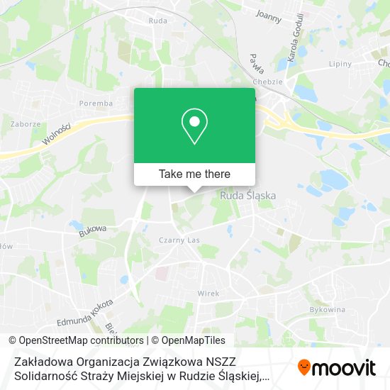 Zakładowa Organizacja Związkowa NSZZ Solidarność Straży Miejskiej w Rudzie Śląskiej map