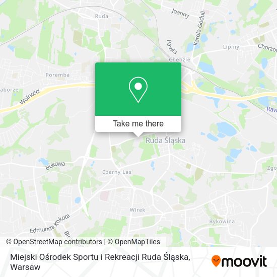 Miejski Ośrodek Sportu i Rekreacji Ruda Śląska map