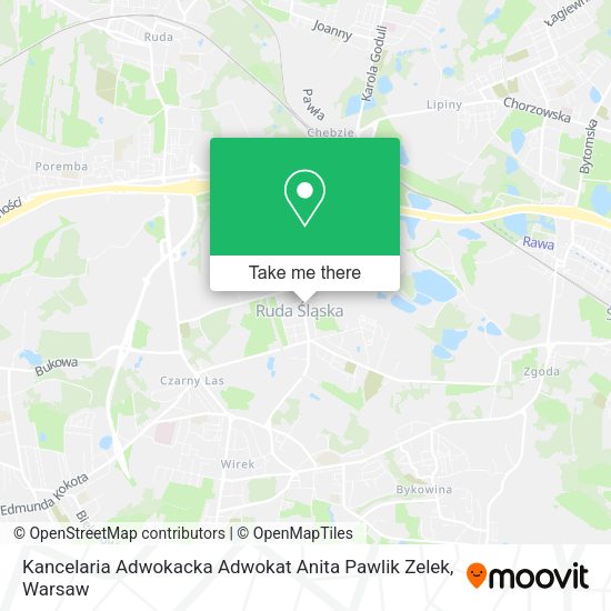 Kancelaria Adwokacka Adwokat Anita Pawlik Zelek map