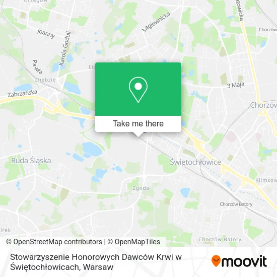 Карта Stowarzyszenie Honorowych Dawców Krwi w Świętochłowicach